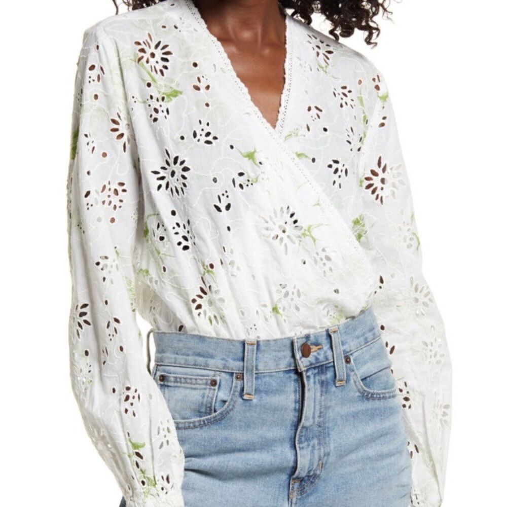 All Saints Amara Salvation Broderie Anglaise Bodysuit